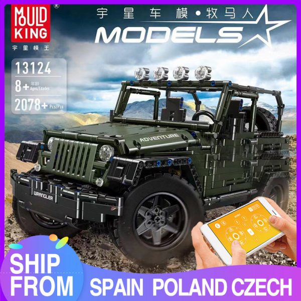 Mould King Technic Series Rc Jeeps Wrangler Adventure Off Road Vehicle Model Building Block Bricks Compatible