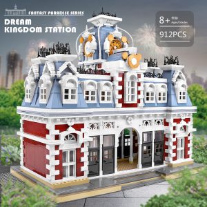 Mould King 11004 Streetview Building Blocks The Station Of The Creamland Model Sets Assembly Bricks Kids 4