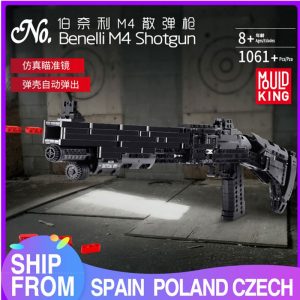Mould King 14003 Assembly Block Gun The Benelli M4 Super 90 Weapon Automatic Gun Model Building