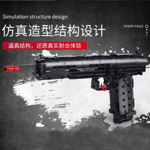 Mould King 14004 Moc The Desert Eagle Pistol Weapon Swat Gun Model Building Blocks Bricks Kids 2