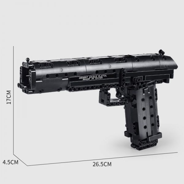 Mould King 14004 Moc The Desert Eagle Pistol Weapon Swat Gun Model Building Blocks Bricks Kids 5