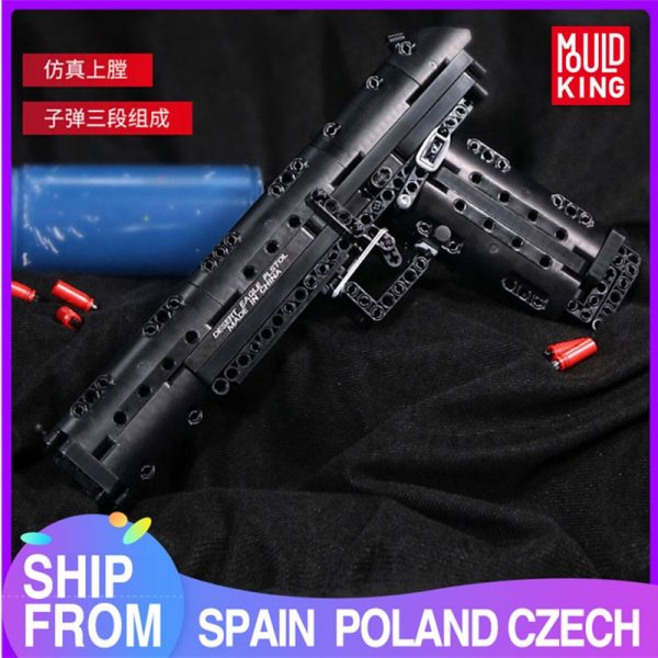 Mould King 14004 Moc The Desert Eagle Pistol Weapon Swat Gun Model Building Blocks Bricks Kids