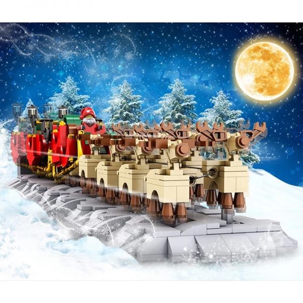 Mouldking 10015 The Motorized Christmas Santa Sleigh 2