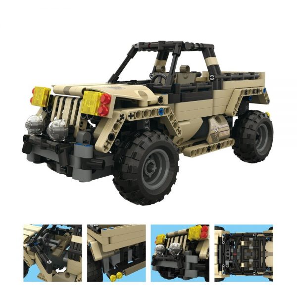 Mould King Technic Series 13013 495pcs Armored Union Military Pickup Truck Building Blocks Brick Kids Toys (2)