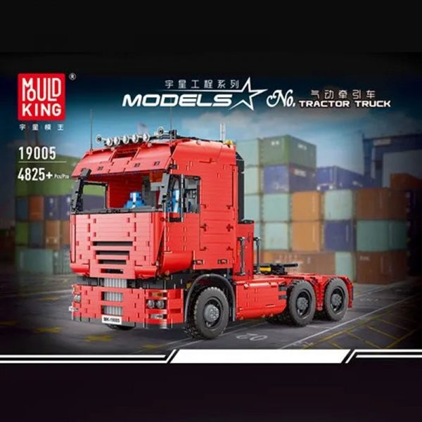 MOULD KING 19005 MOC-2475 Pneumatic Tractor Truck