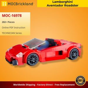 Mocbrickland Moc 16978 Lamborghini Aventador Roadster