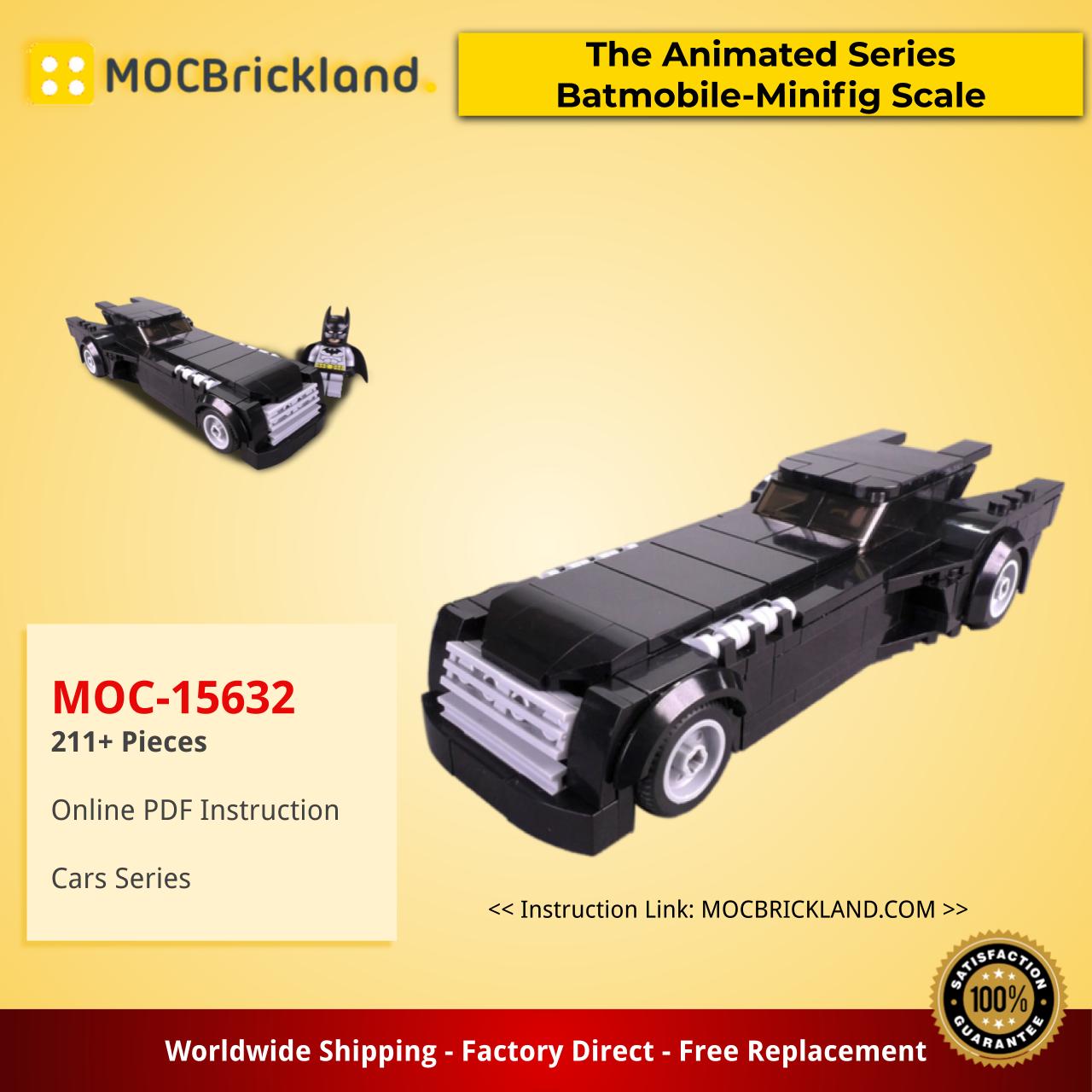 MOCBRICKLAND MOC-15632 The Animated Series Batmobile-Minifig Scale (1992-1995)