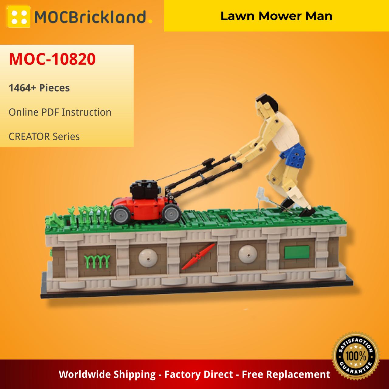 MOCBRICKLAND MOC-10820 Lawn Mower Man