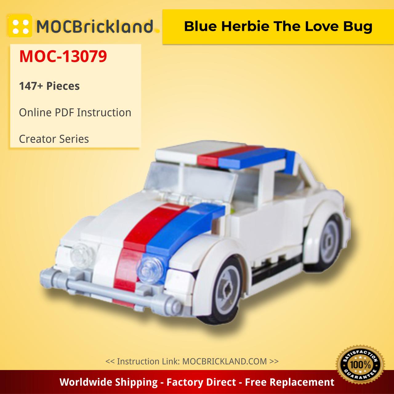 MOCBRICKLAND MOC-13079 Blue Herbie The Love Bug