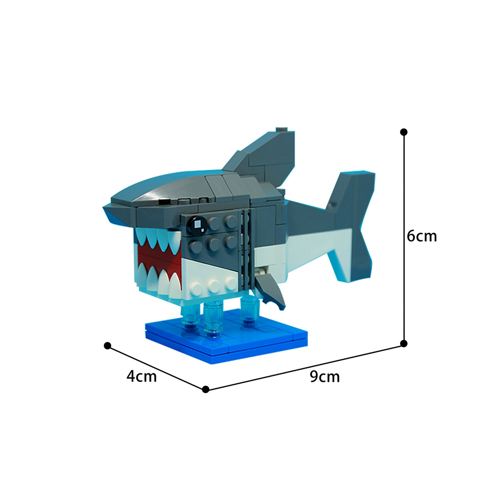 Creator MOC-33188 BrickHeadz Shark by Leewan MOCBRICKLAND
