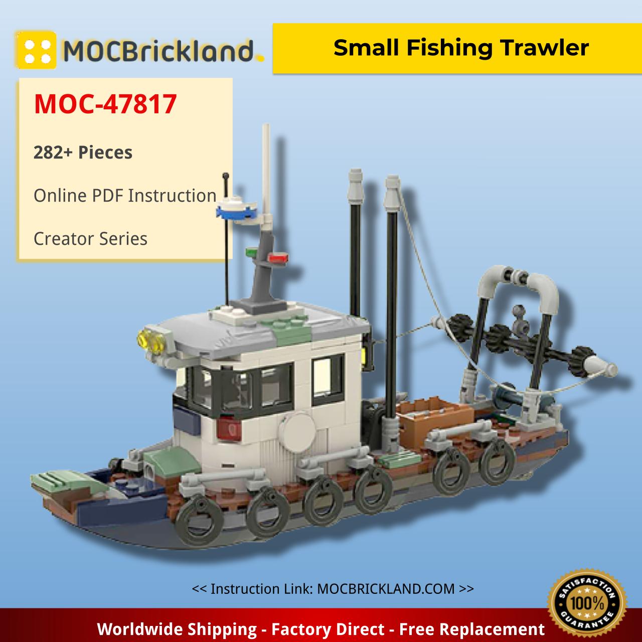 Creator MOC-47817 Small Fishing Trawler by fidi70 MOCBRICKLAND