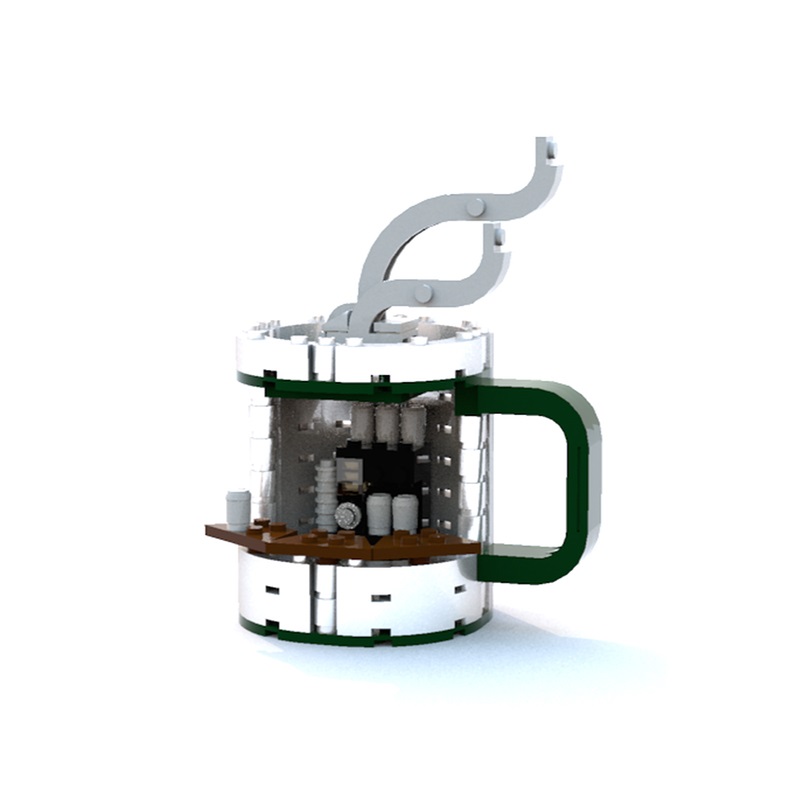 MOCBRICKLAND MOC-7416 Coffee Mug Stand