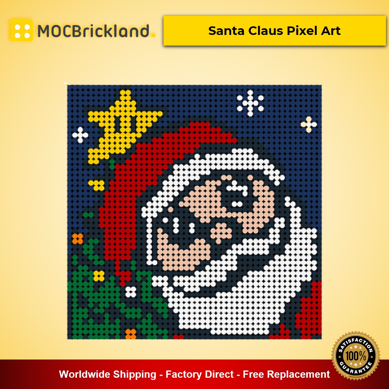 Creator MOC-90079 Santa Claus Pixel Art MOCBRICKLAND