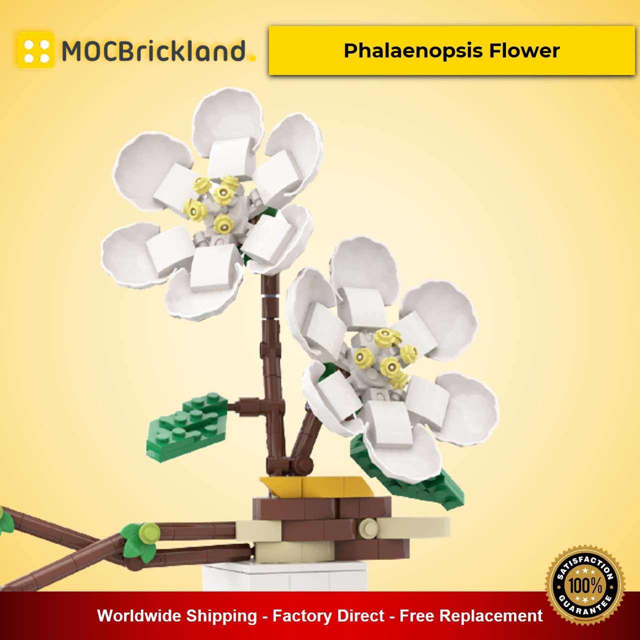 Creator MOC-90095 Phalaenopsis Flower MOCBRICKLAND