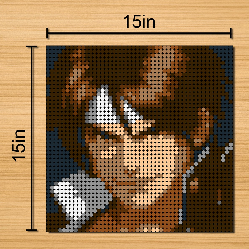 Creator MOC-90128 The King of Fighters Kyo Kusanagi Pixel Art MOCBRICKLAND
