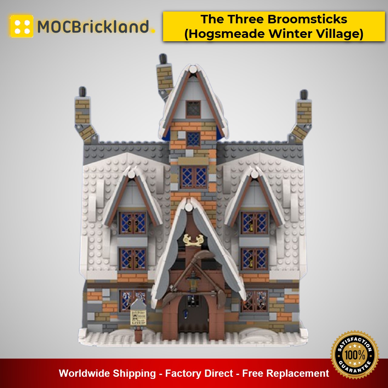 Modular Buildings MOC-58042 The Three Broomsticks (Hogsmeade Winter Village) by benbuildslego MOCBRICKLAND