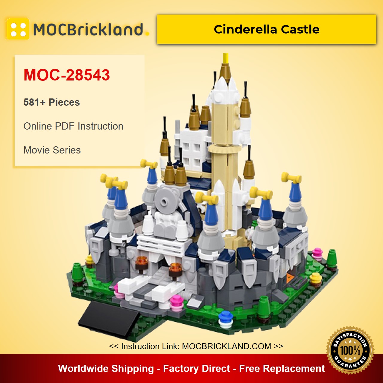 MOCBRICKLAND MOC-28543 Cinderella Castle