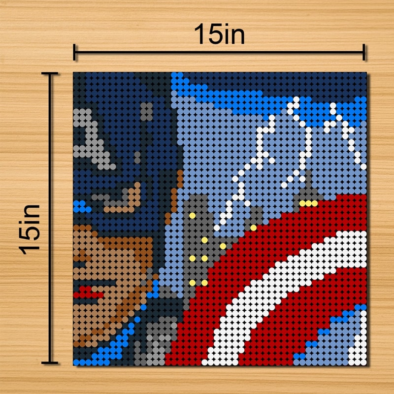 Movie MOC-90106 Captain America Pixel Art MOCBRICKLAND