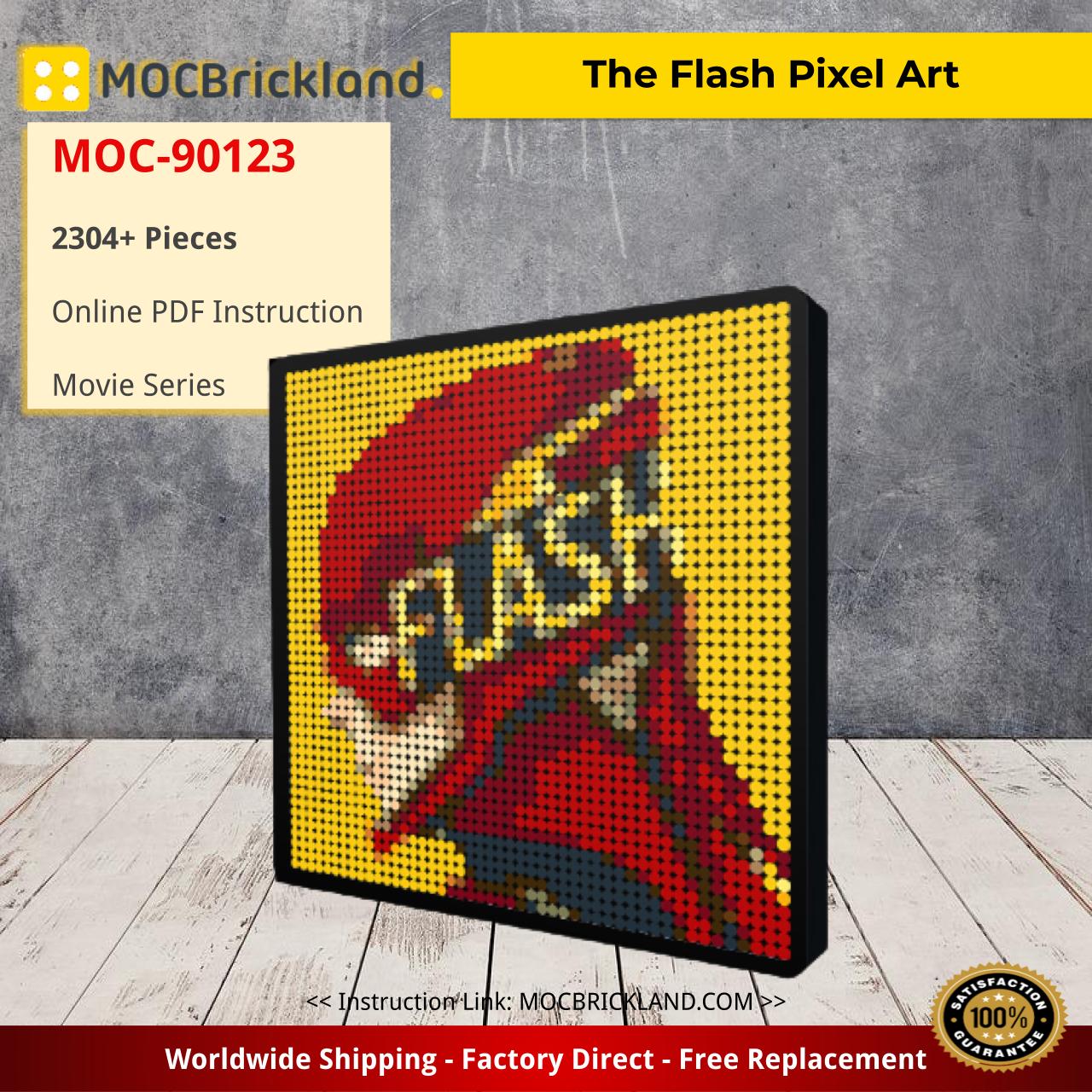 Movie MOC-90123 The Flash Pixel Art MOCBRICKLAND