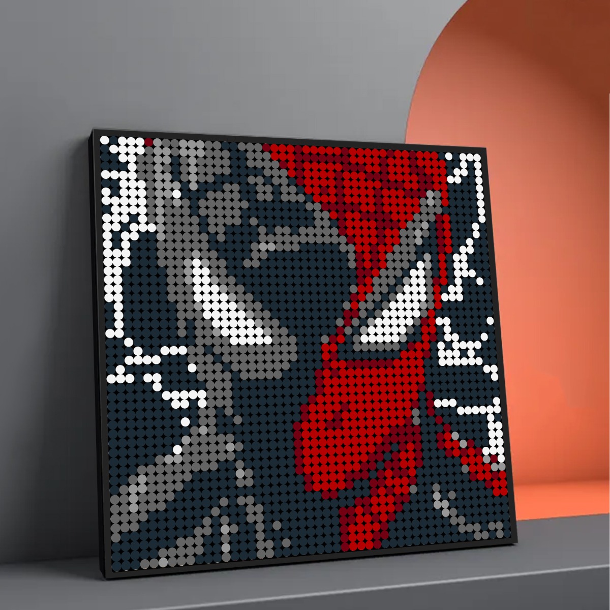 Movie MOC-90149 Spiderman in Black and Red Pixel Art MOCBRICKLAND