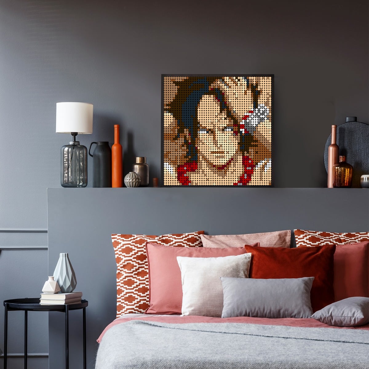 Movie MOC-90174 One Piece Ace Pixel Art MOCBRICKLAND