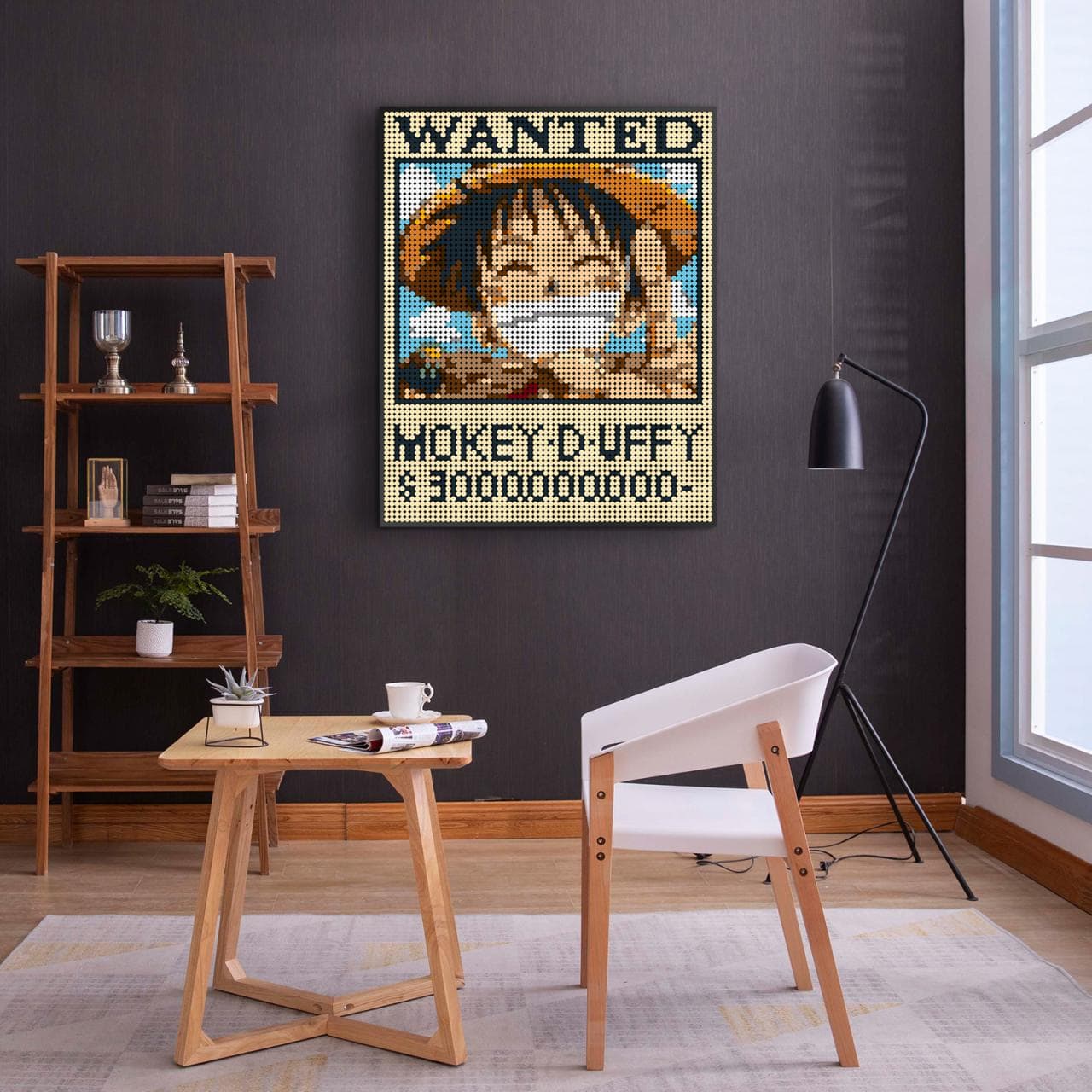 Movie MOC-90175 Luffy Wanted Order Pixel Art MOCBRICKLAND