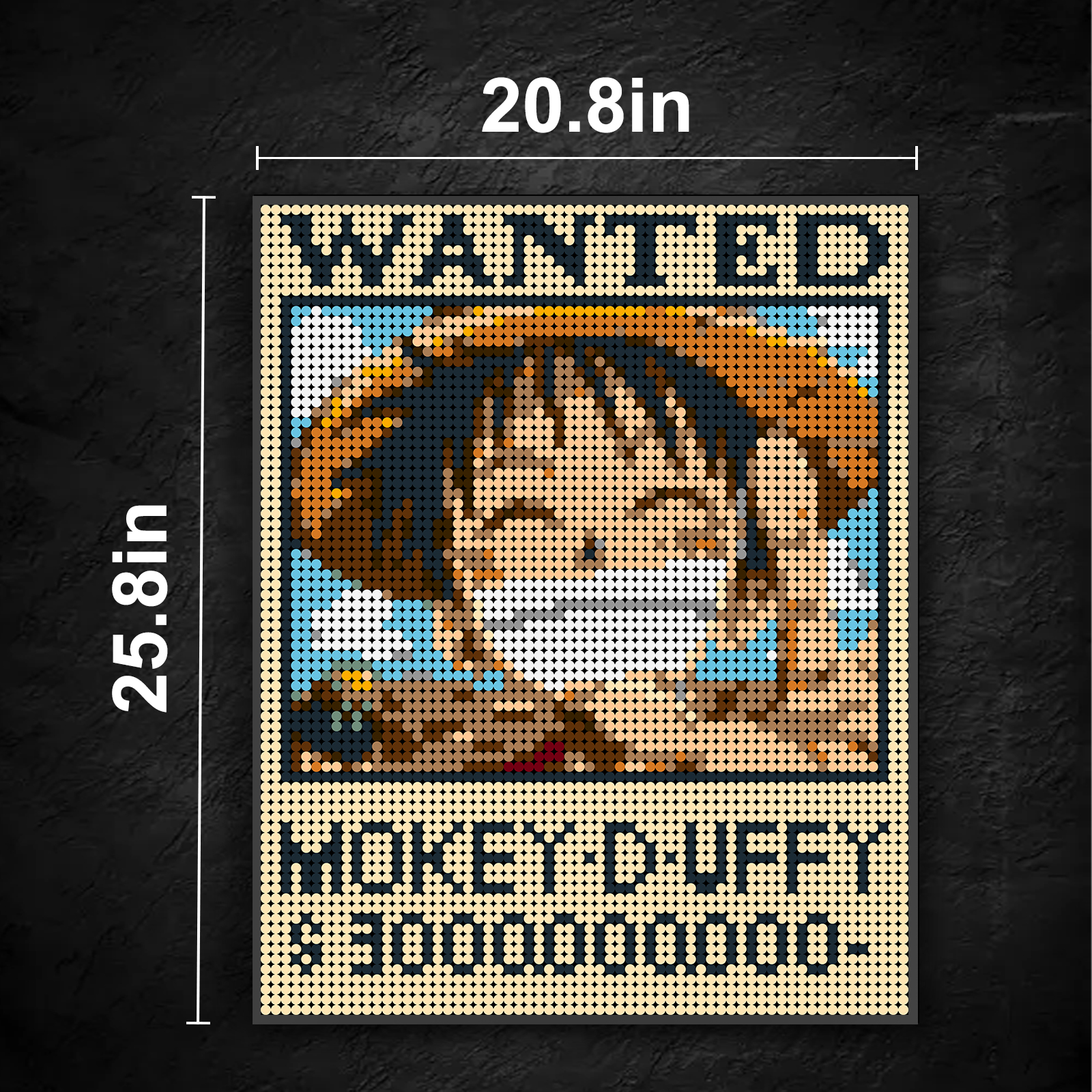 Movie MOC-90175 Luffy Wanted Order Pixel Art MOCBRICKLAND