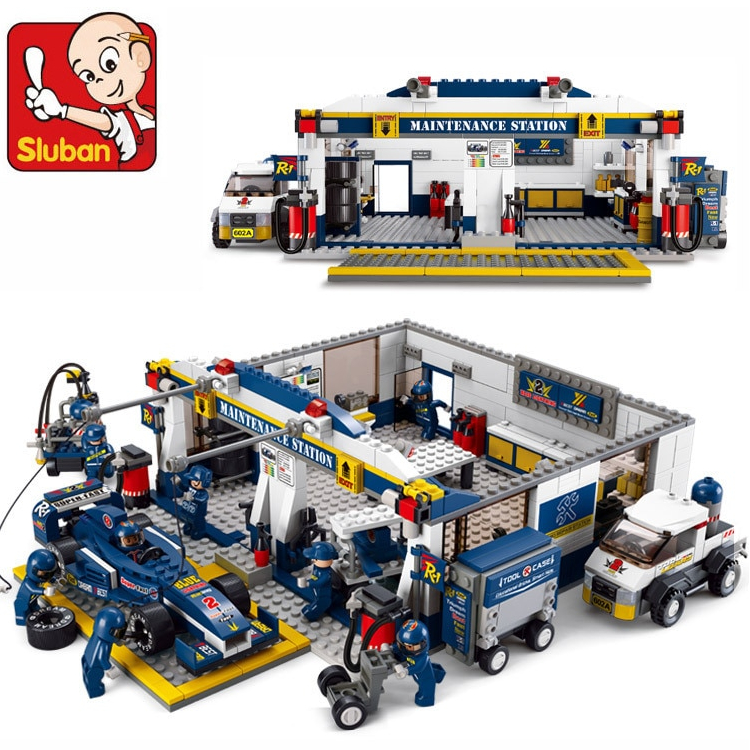 SLUBAN M38-B0356 Formula Track Maintenance Station - MOULD KING™ Block Store
