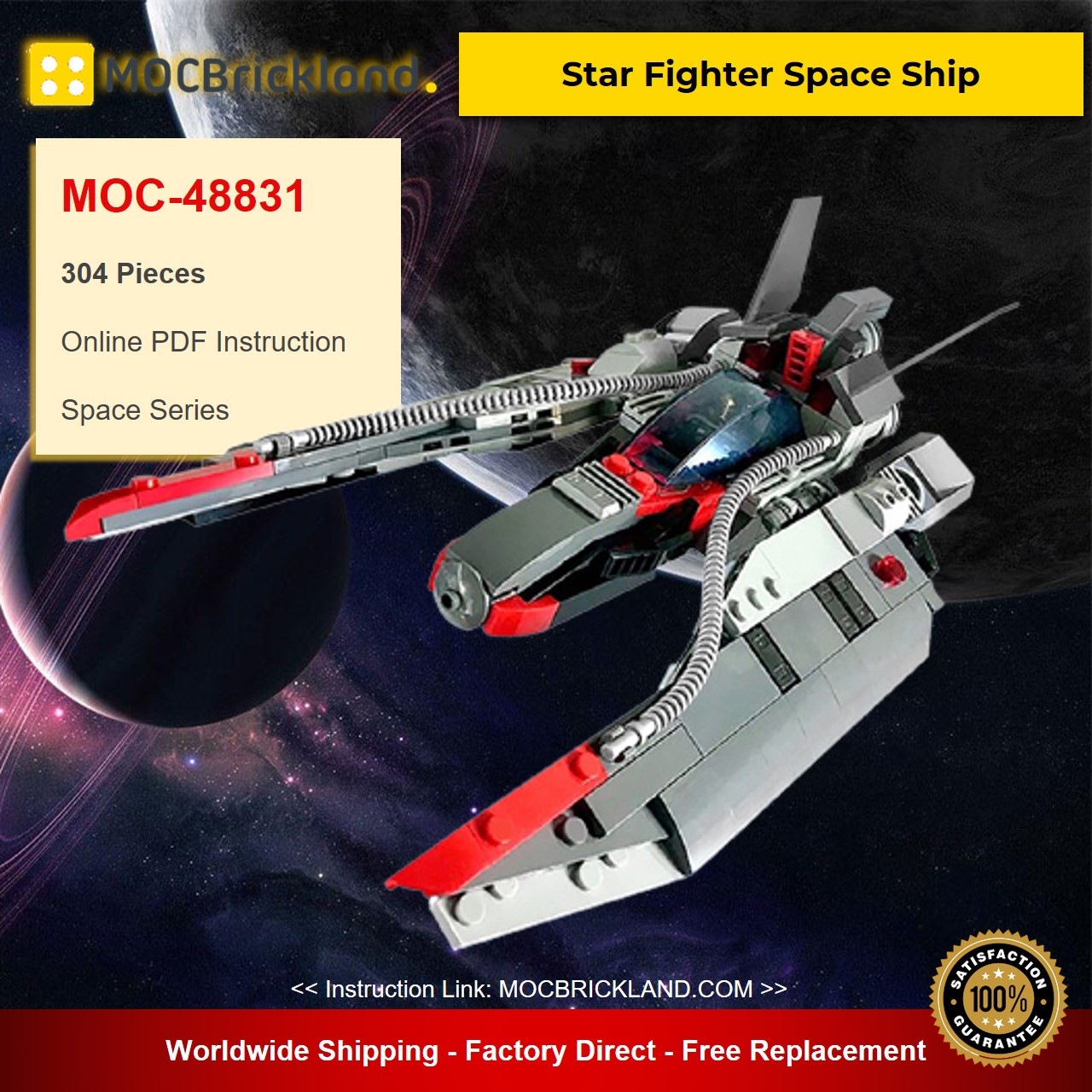 MOCBRICKLAND MOC-48831 Star Fighter Space Ship