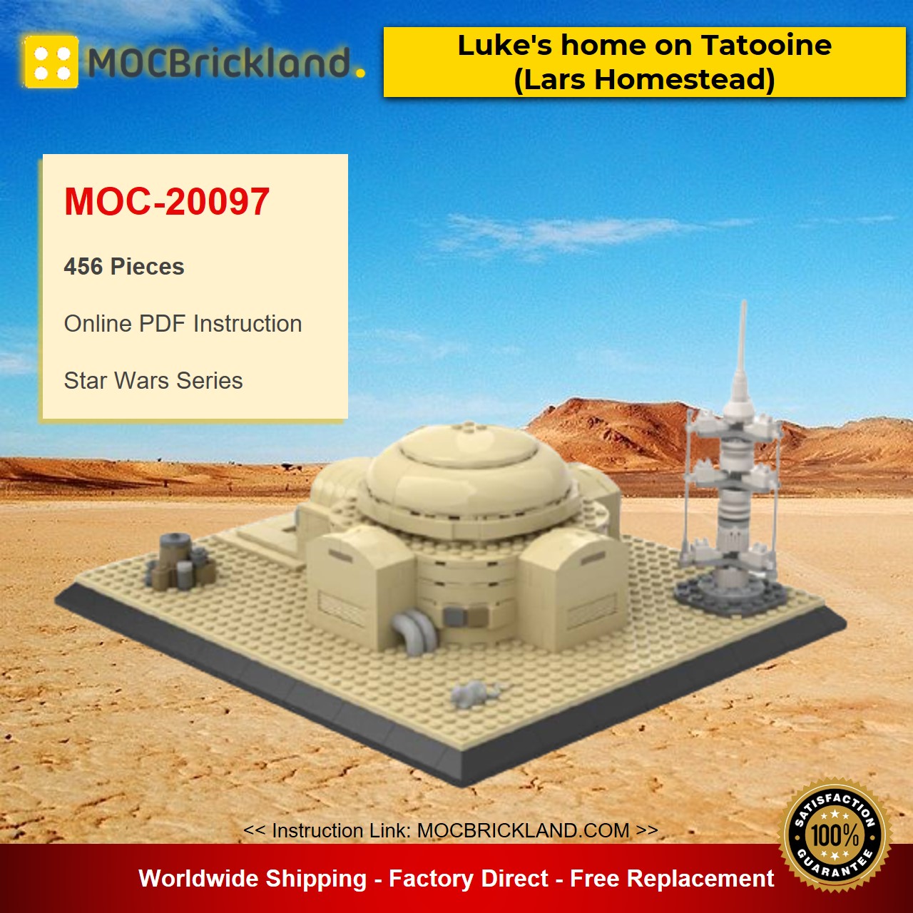 MOCBRICKLAND MOC-20097 Luke’s home on Tatooine (Lars Homestead)