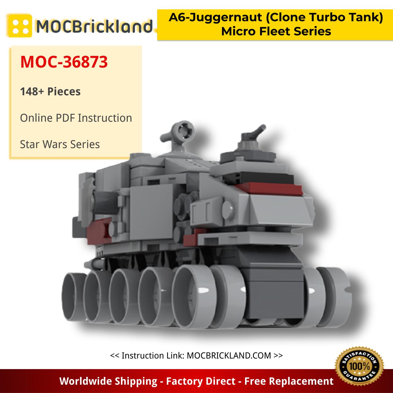 MOCBRICKLAND MOC-36873 A6-Juggernaut (Clone Turbo Tank) Micro Fleet Series