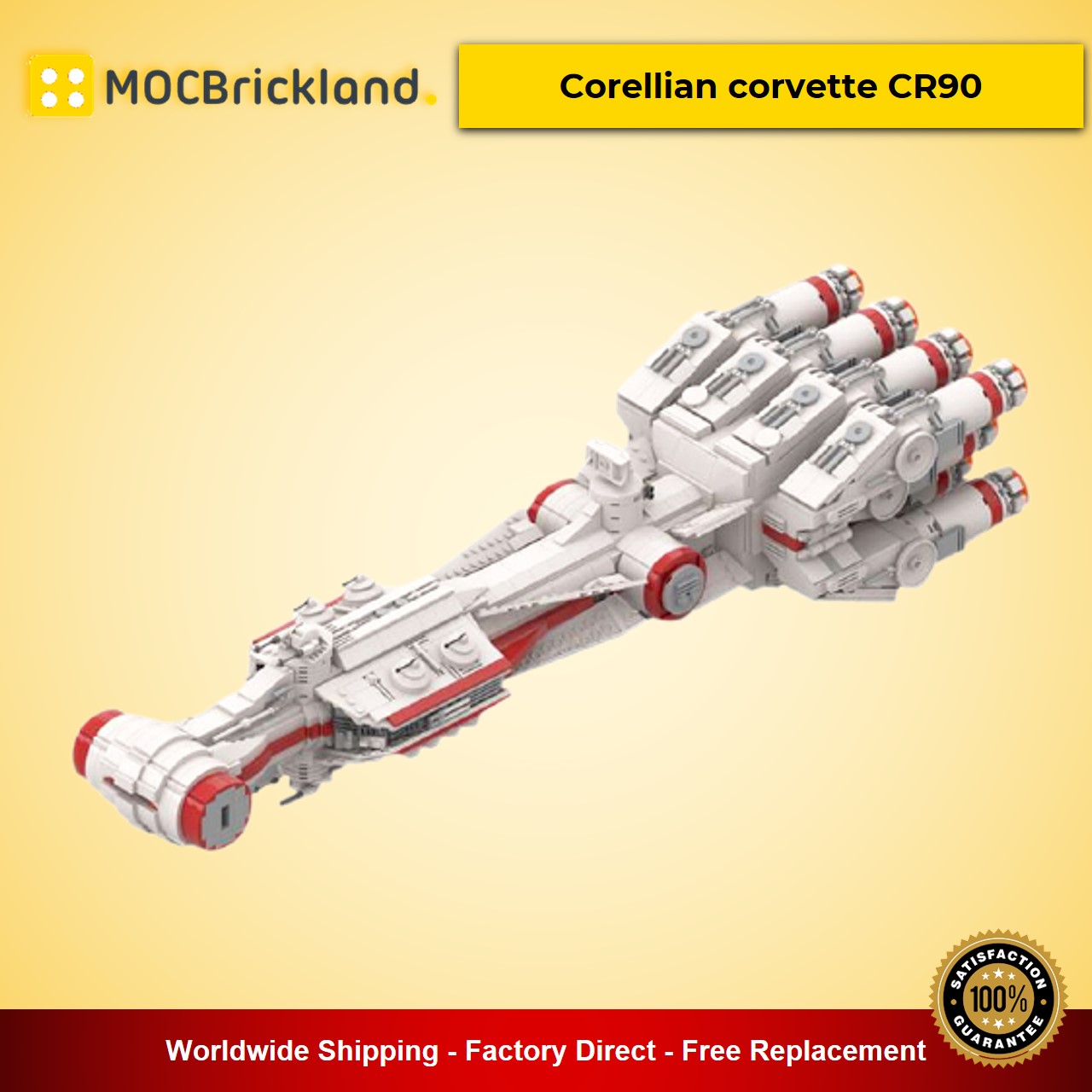 MOCBRICKLAND MOC-37561 Corellian corvette CR90