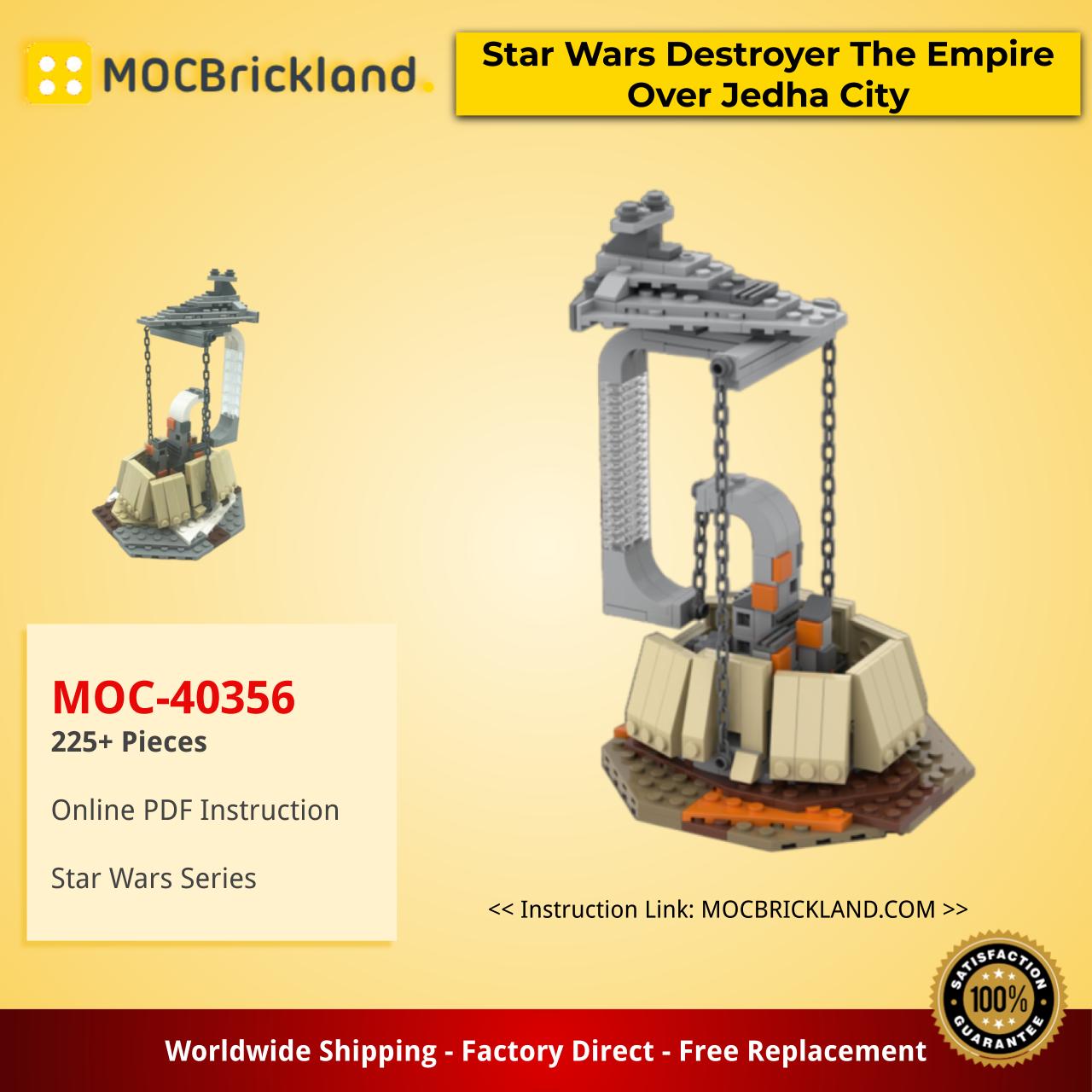MOCBRICKLAND MOC-40356 Tensegrity Sculpture Star Wars Destroyer The Empire Over Jedha City