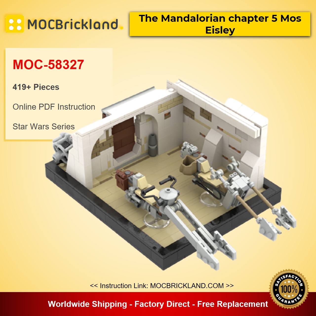 MOCBRICKLAND MOC-58327 The Mandalorian Chapter 5 Mos Eisley