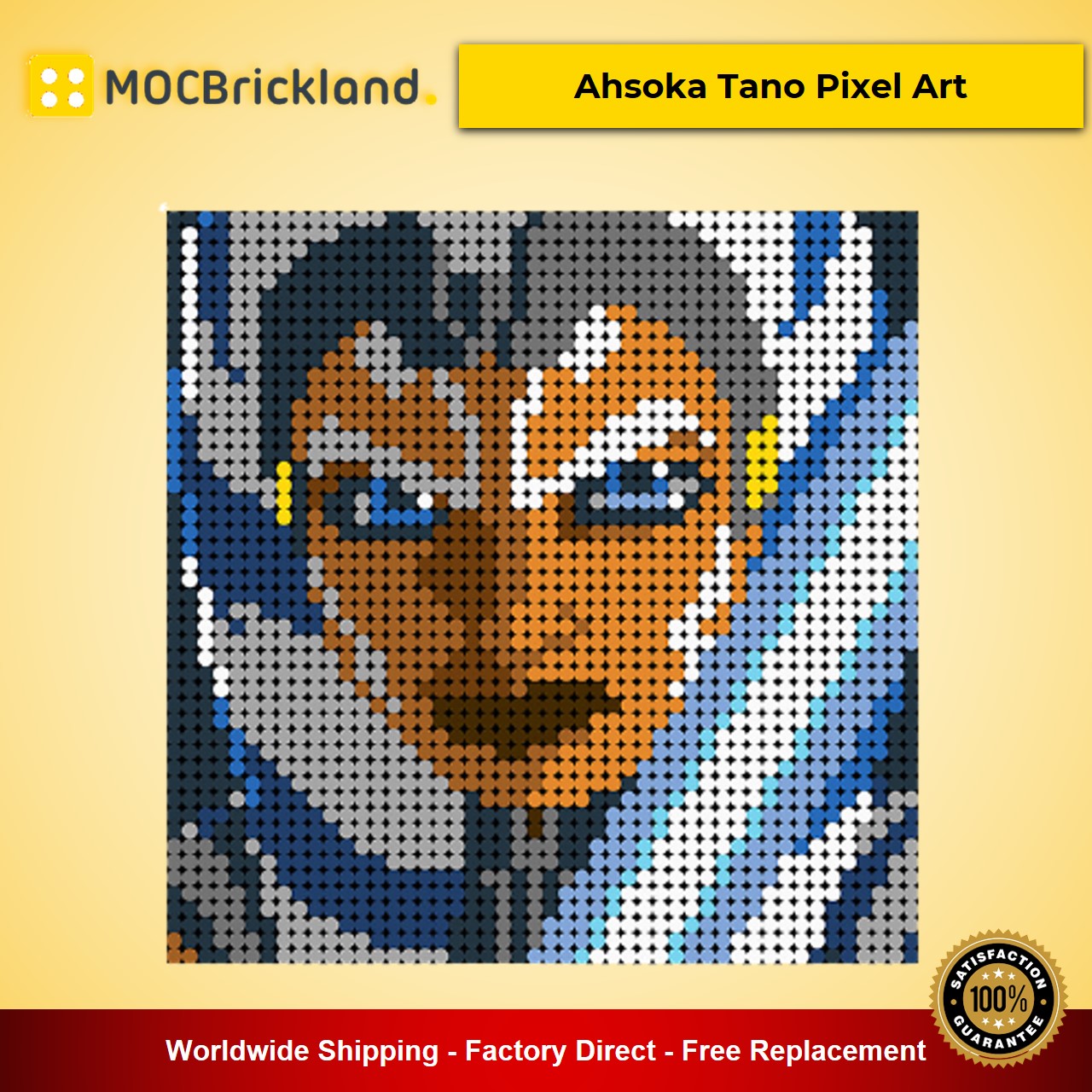Star Wars MOC-90076 Ahsoka Tano Pixel Art MOCBRICKLAND
