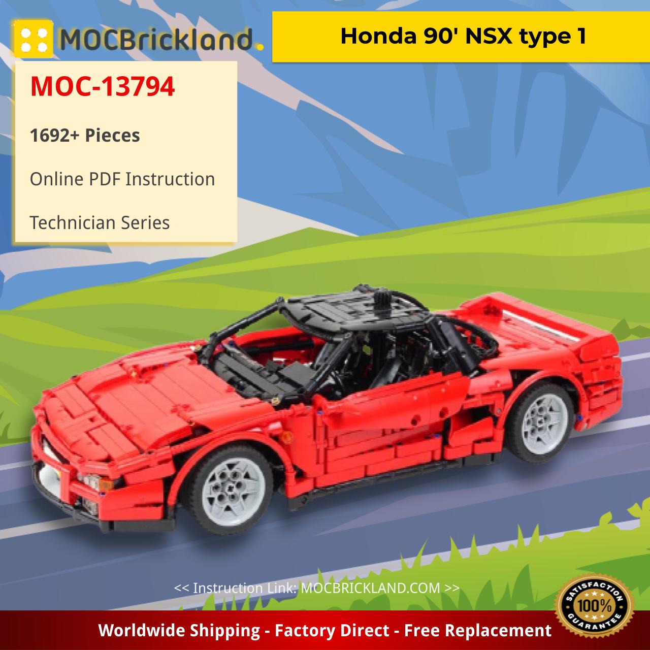 MOCBRICKLAND MOC-13794 Honda 90′ NSX type 1