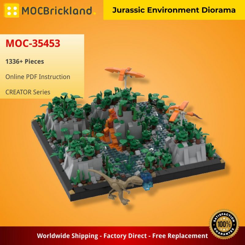 MOCBRICKLAND MOC-35453 Jurassic Environment Diorama