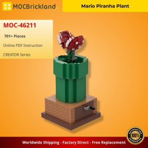 Creator Moc 46211 Mario Piranha Plant By Franklin Bricks Mocbrickland (2)