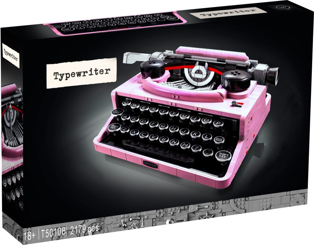 MOCBRICKLAND MOC-T5010B Pink Typewriter