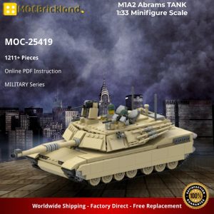 Military Moc 25419 M1a2 Abrams Tank 133 Minifigure Scale By Darthdesigner Mocbrickland (2)
