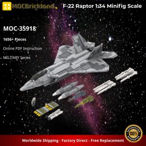 Military Moc 35918 F 22 Raptor 134 Minifig Scale By Darthdesigner Mocbrickland