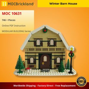 Mocbrickland Moc 10631 Winter Barn House (4)