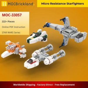 Mocbrickland Moc 33057 Micro Resistance Starfighters (2)