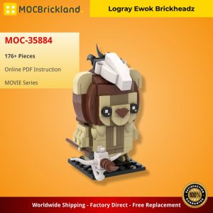 Mocbrickland Moc 35884 Logray Ewok Brickheadz (2)