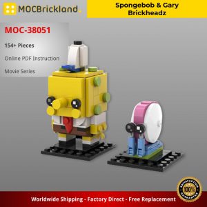 Mocbrickland Moc 38051 Spongebob And Gary Brickheadz (2)