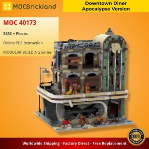 Mocbrickland Moc 40173 Downtown Diner Apocalypse Version (5)