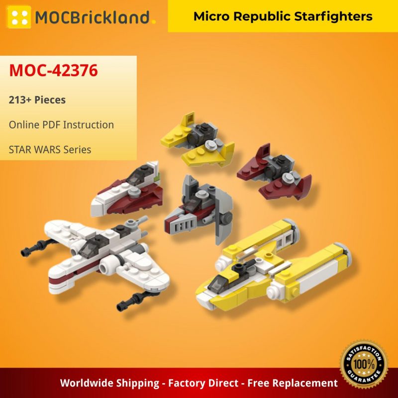 MOCBRICKLAND MOC-42376 Micro Republic Starfighters