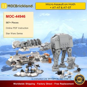 Mocbrickland Moc 44946 Micro Assault On Hoth + At At & At St (1)