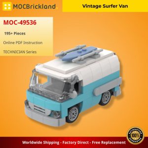Mocbrickland Moc 49536 Vintage Surfer Van (2)