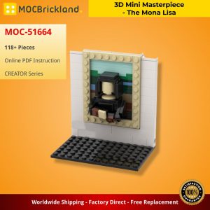 Mocbrickland Moc 51664 3d Mini Masterpiece The Mona Lisa (2)